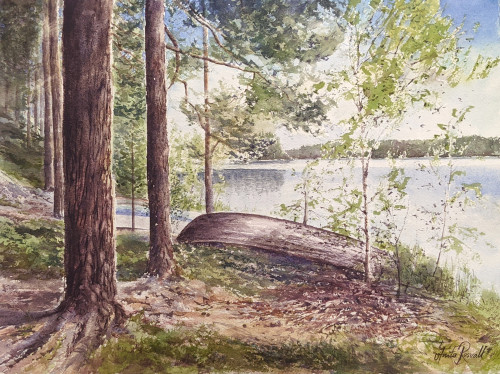 Gamla ekan - originalmålning av Anita Rosvall