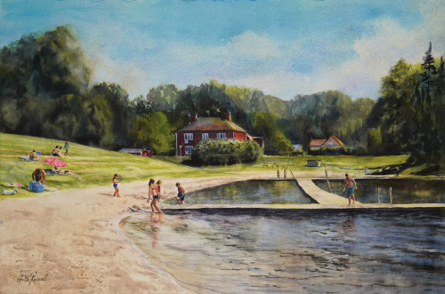 Sommargladje - originalmålning av Anita Rosvall